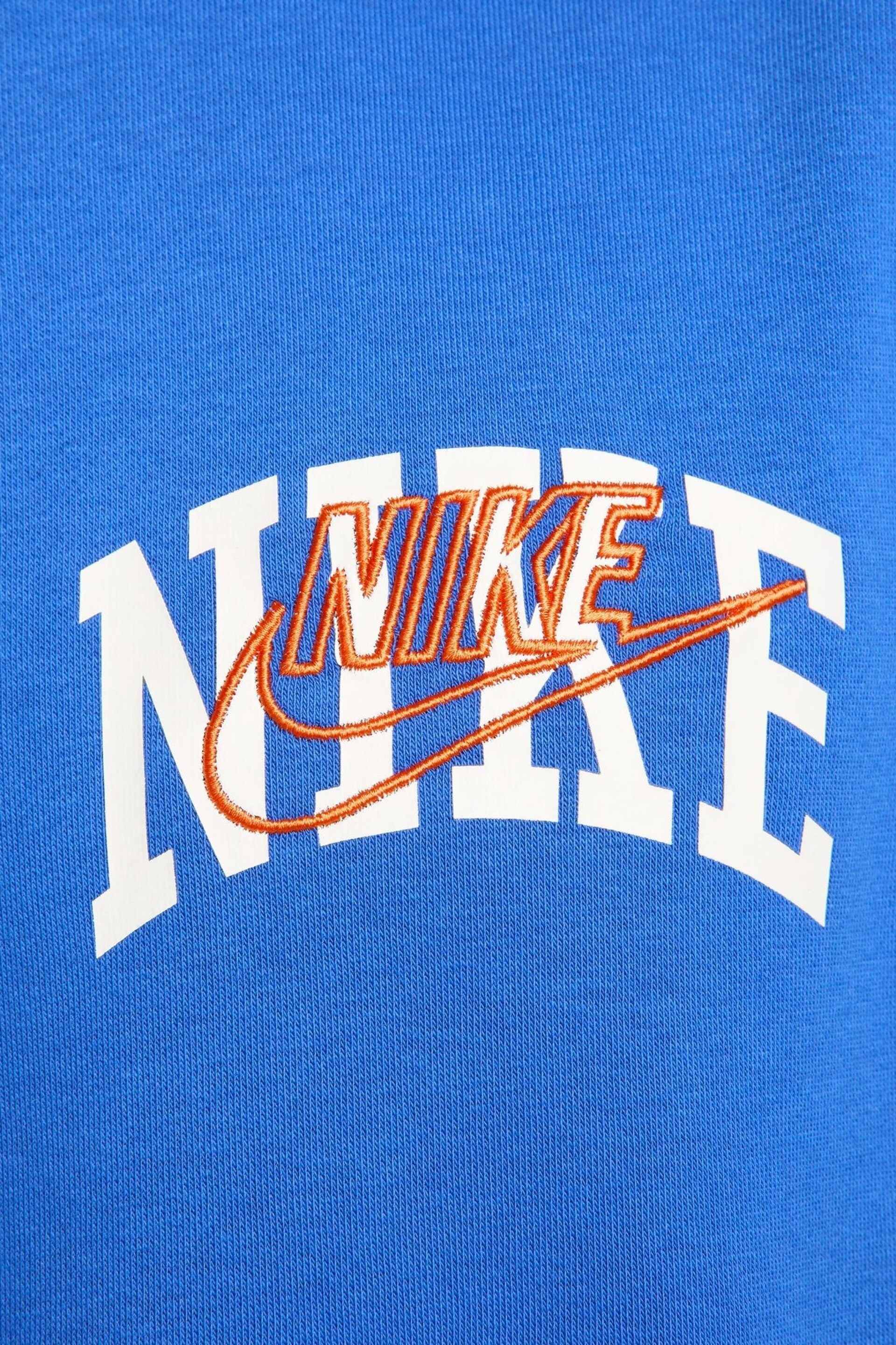 Nike Navy Club Fleece Crew Sweatshirt - Image 4 of 5