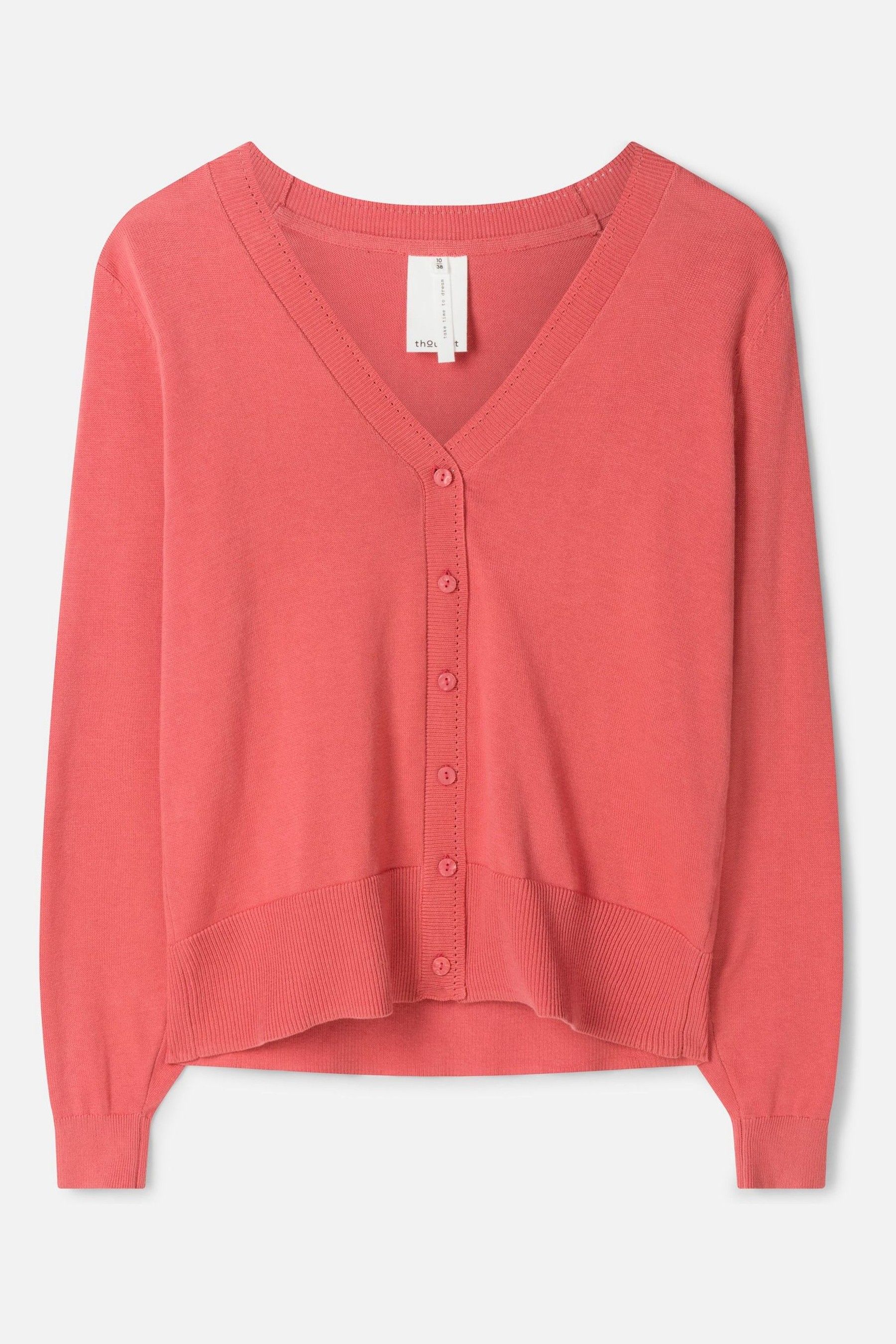 Buy Thought Red Dotti Organic Cotton V Neck Cardigan from Next Luxembourg