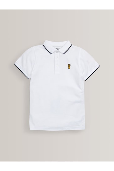White Short Sleeve Polo Shirt (3-16yrs)