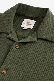 Green Textured Waffle Short Sleeve Shirt - Image 6 of 7