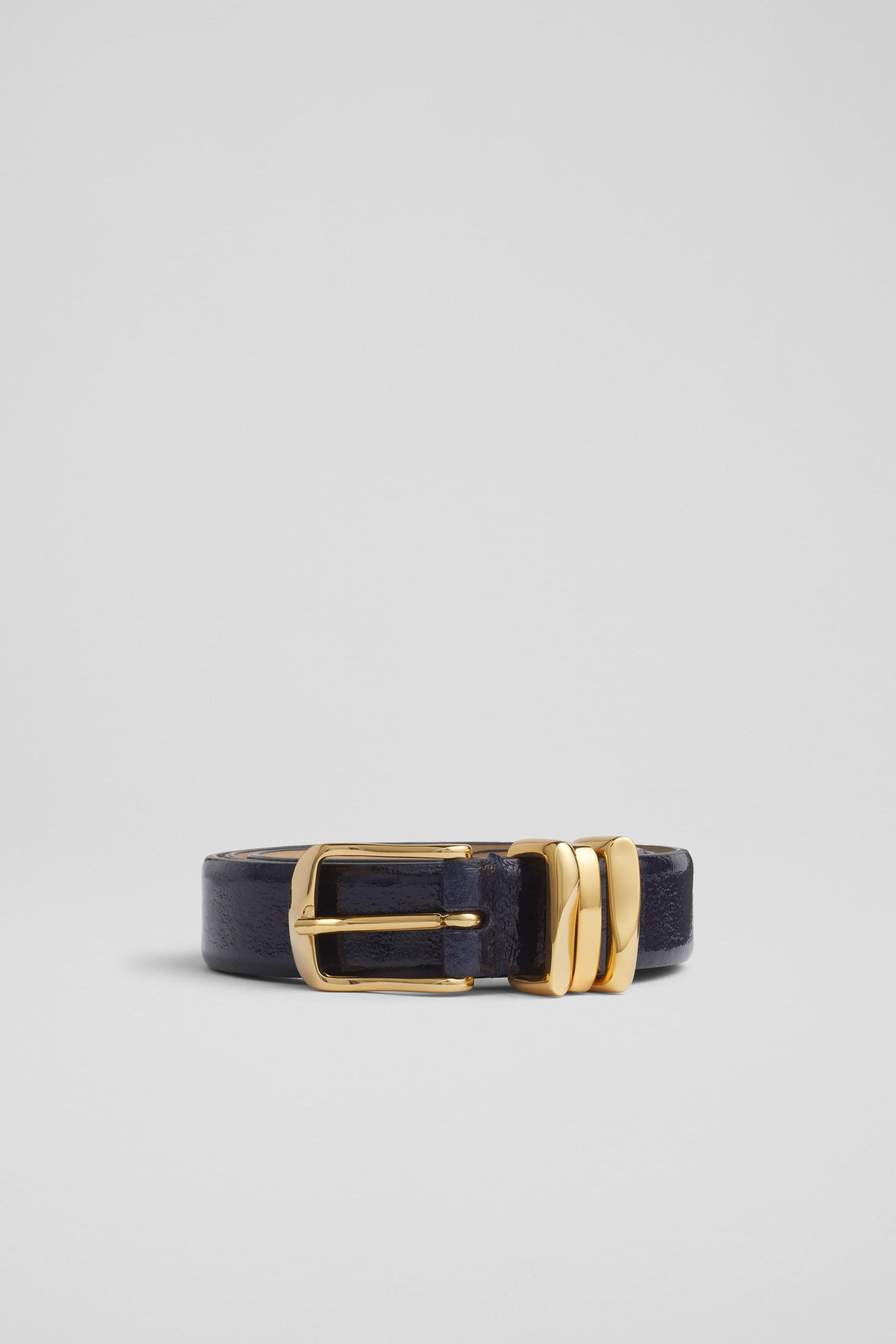 Buy LK Bennett Blue Georgette Crinkle Patent Leather Belt from the Next UK online shop