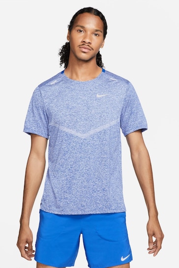 Nike Blue Rise 365 Dri-FIT Short Sleeve Running Top