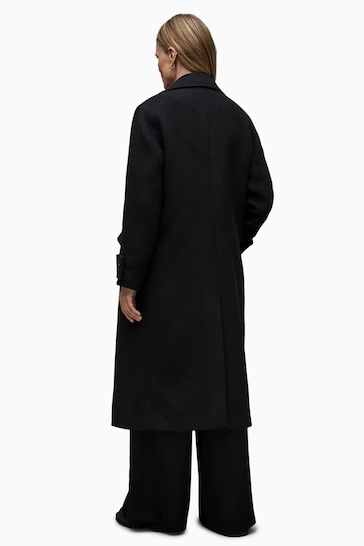 AllSaints Black Mabel Coat