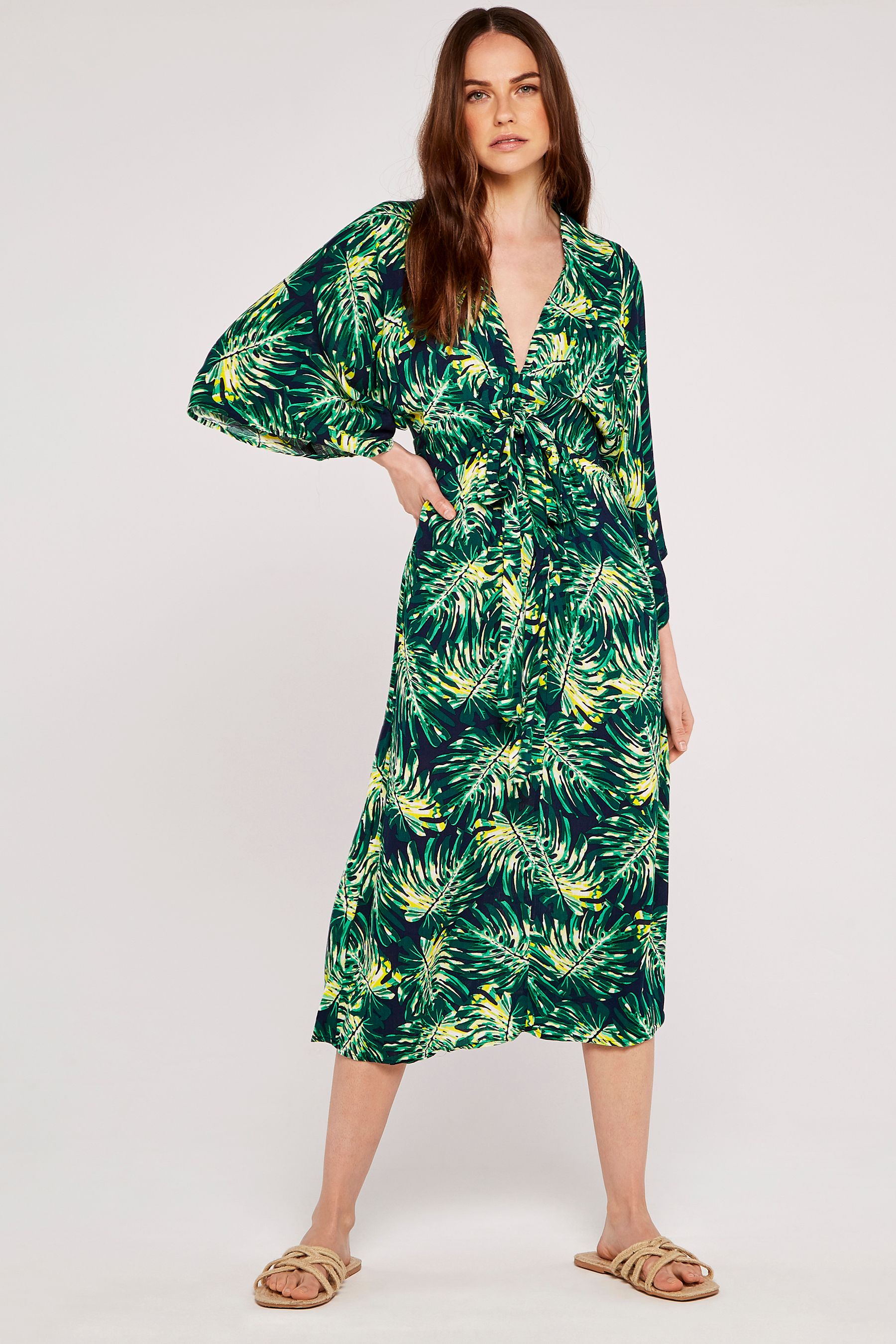 Kimono knot front dress online