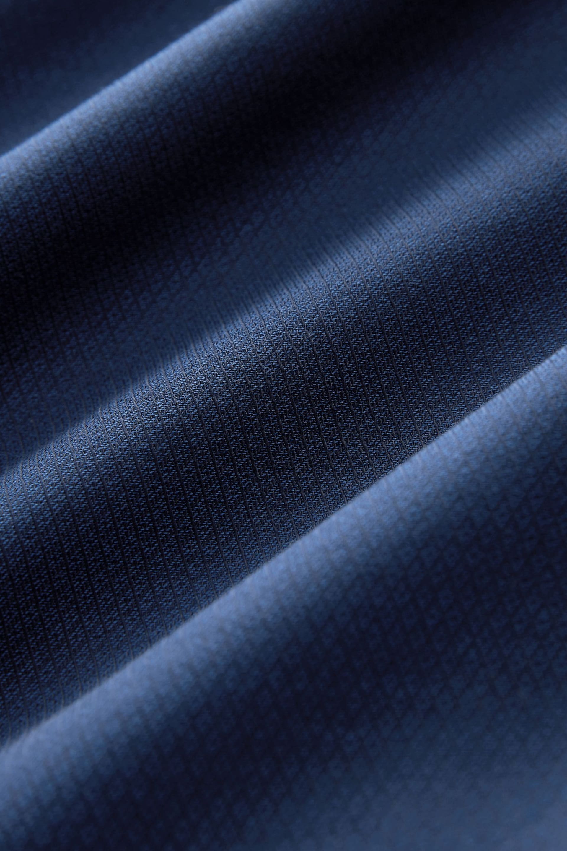 Navy Blue Regular Fit Signature Cotton Kurta - Image 4 of 4