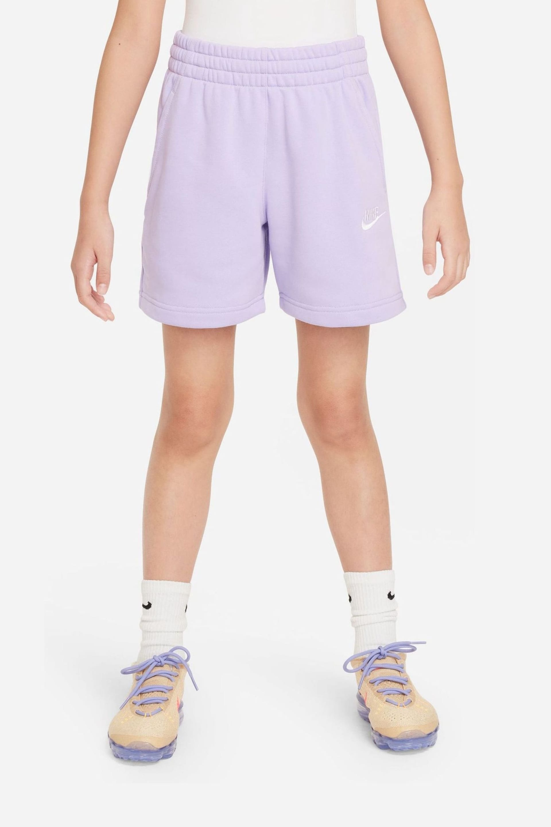 Nike Purple Club Fleece Shorts - Image 1 of 6