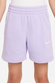 Nike Purple Club Fleece Shorts - Image 3 of 6