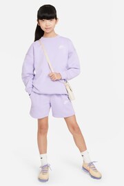 Nike Purple Club Fleece Shorts - Image 6 of 6