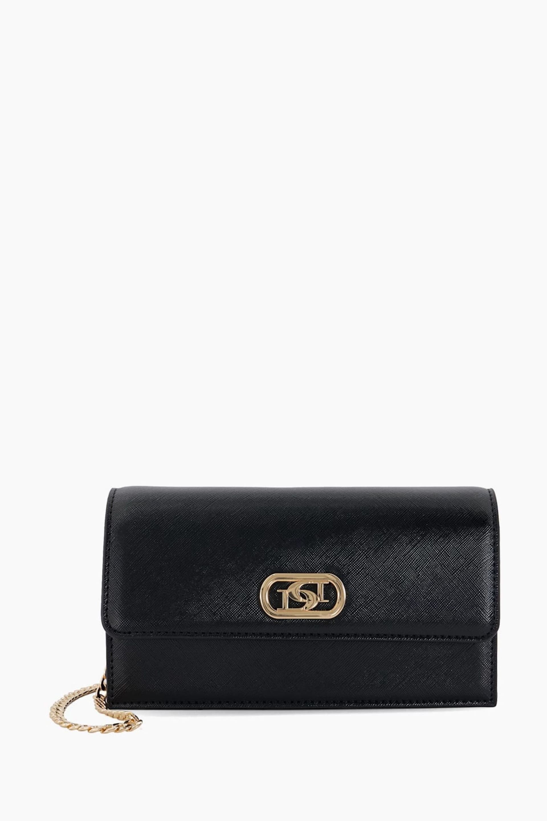 Dune London Black Sapphire Branded Phone Cross-Body Bag - Image 1 of 6