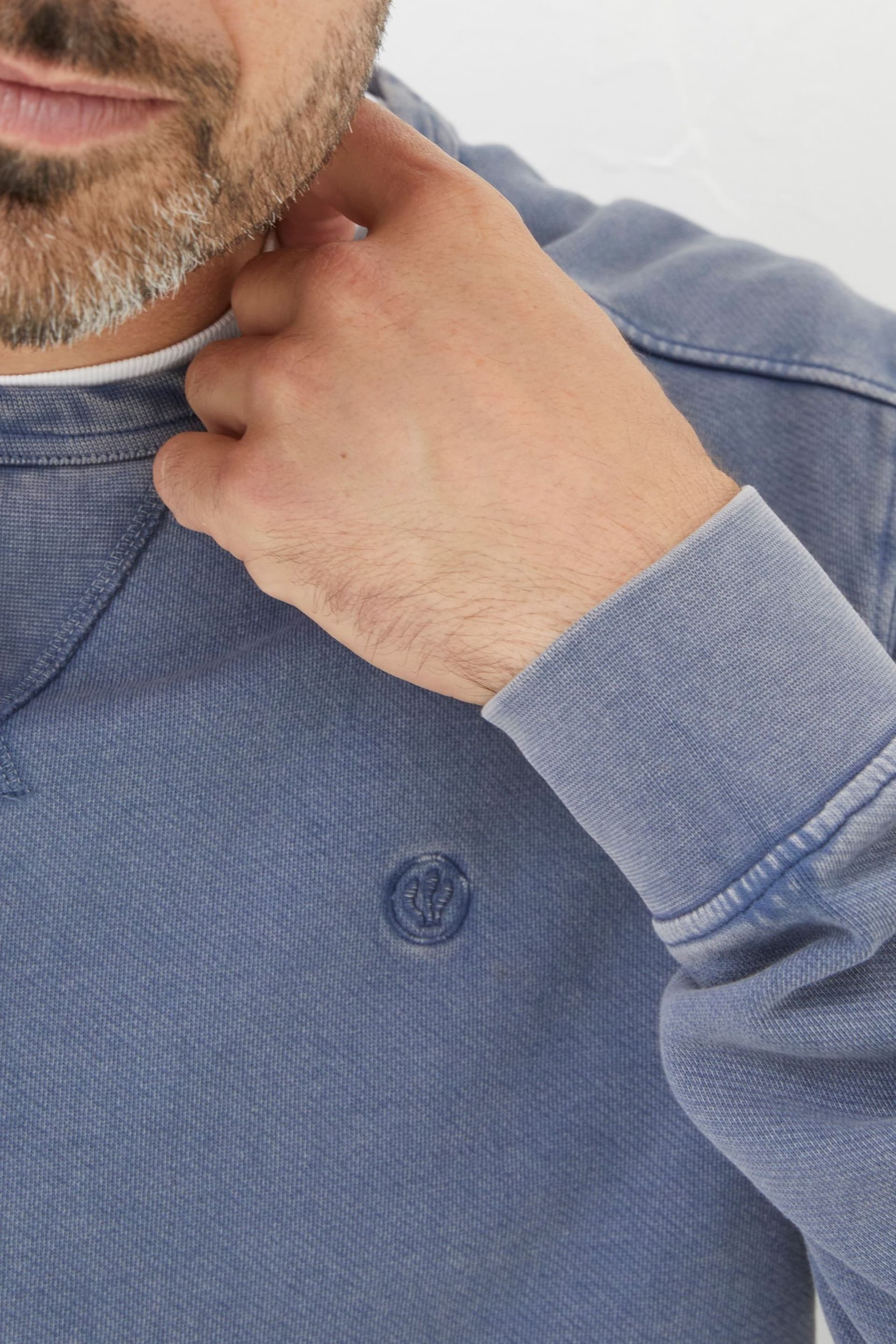 FatFace Blue Petersfield Sweatshirt - Image 4 of 5