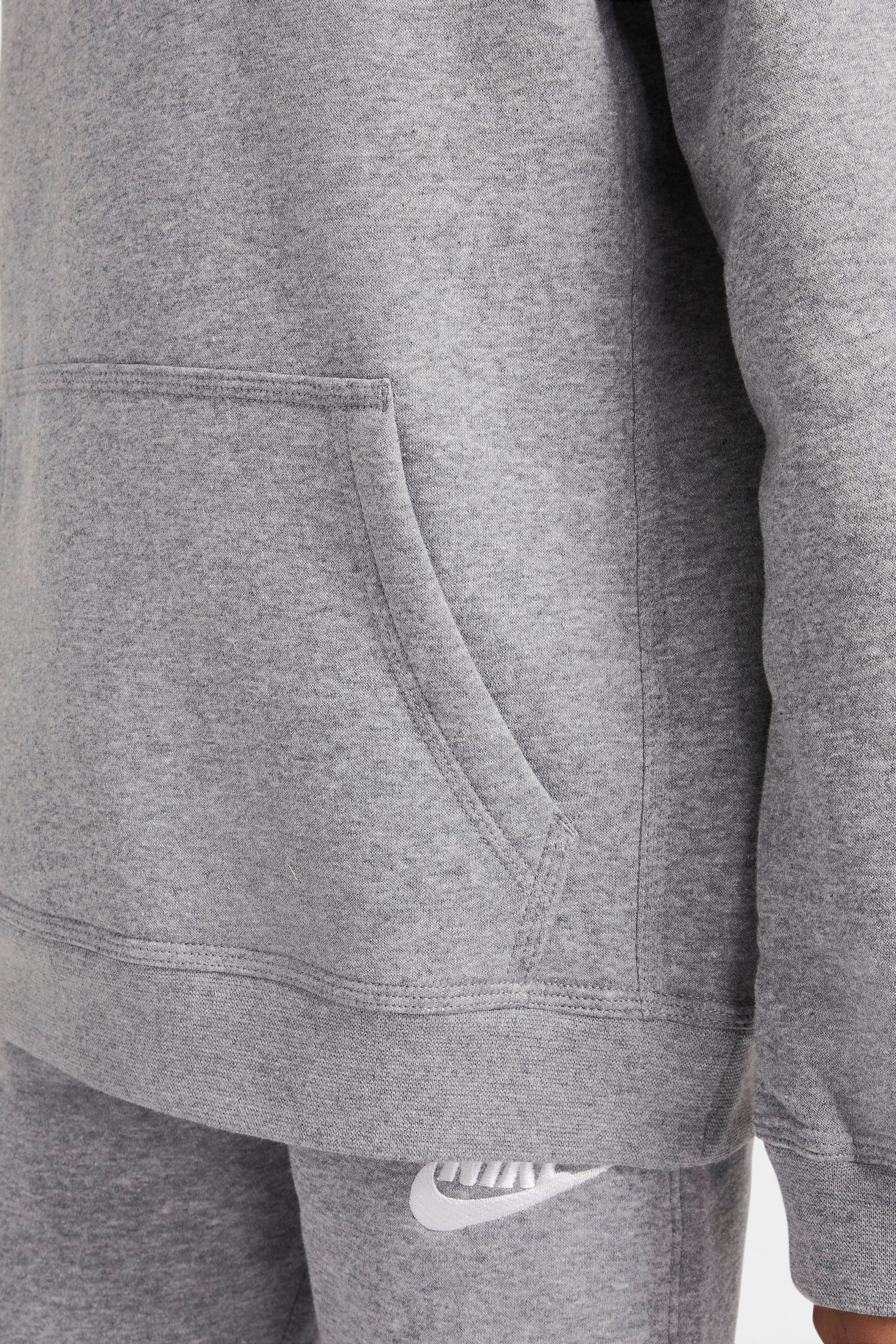 Nike club overhead hoodie grey on sale