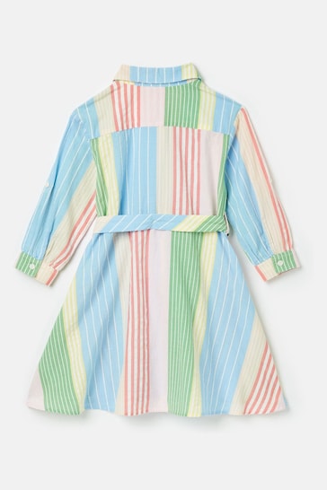 Joules Summertime Multi Stripe Woven Shirt Dress
