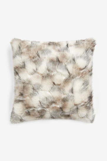 Monochrome Baxter Faux Fur Cushion