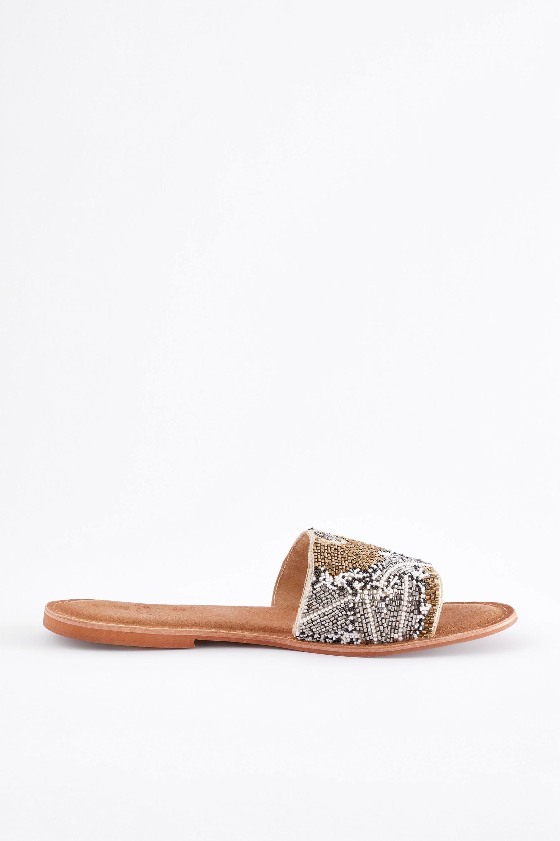 Beaded mules clearance