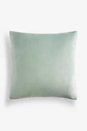 Sage Green 59 x 59cm Basset Embossed Faux Fur Cushion - Image 4 of 5