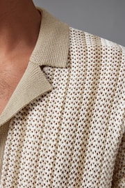 Natural Relaxed Crochet Button Through Shirt - Image 5 of 5