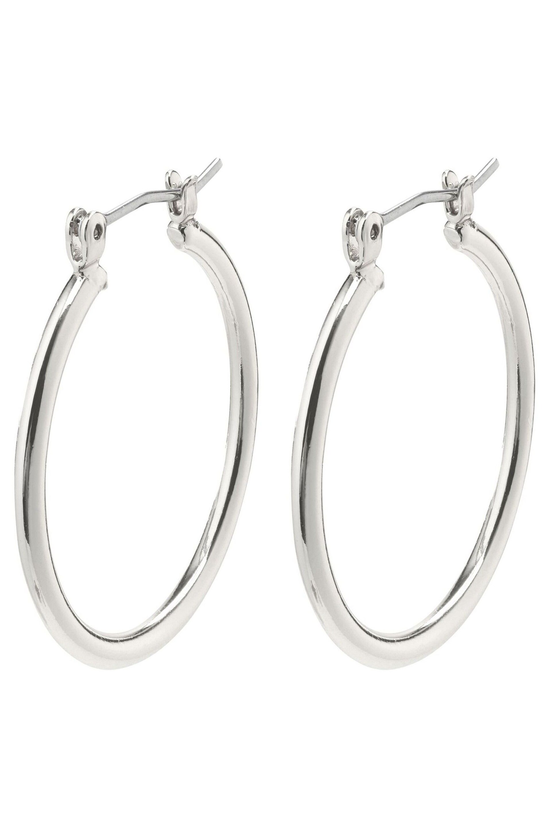 PILGRIM Silver Layla Creole Hoop Plated Earrings - Image 3 of 3