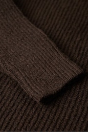 Superdry Brown Knnitted Roll Neck Jumper Dress - Image 5 of 6