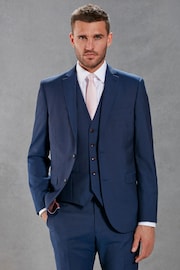 Bright Blue Signature Tollegno Wool Suit Waistcoat - Image 3 of 10