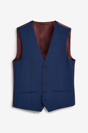 Bright Blue Signature Tollegno Wool Suit Waistcoat - Image 9 of 10