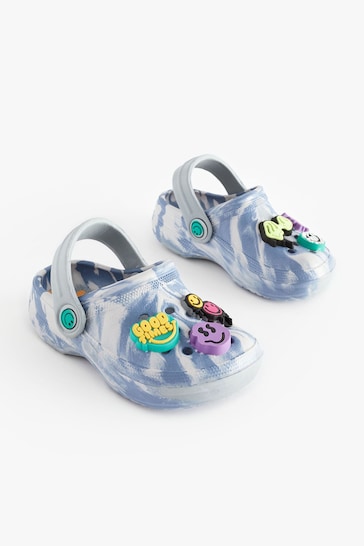 Grey Marble Smile Clogs
