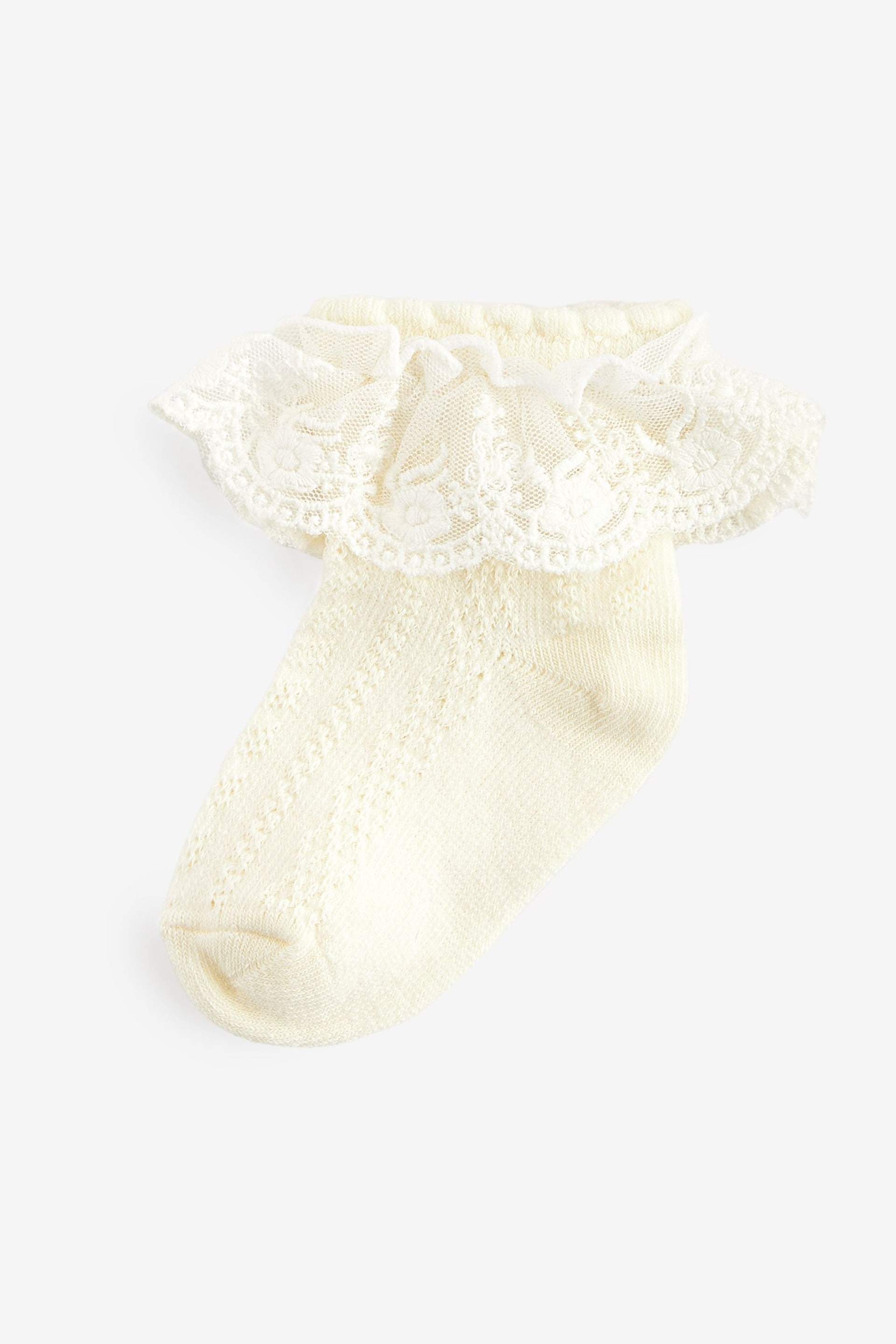 Cream Occasion Lace Socks 1 Pack (0mths-2yrs) - Image 1 of 1