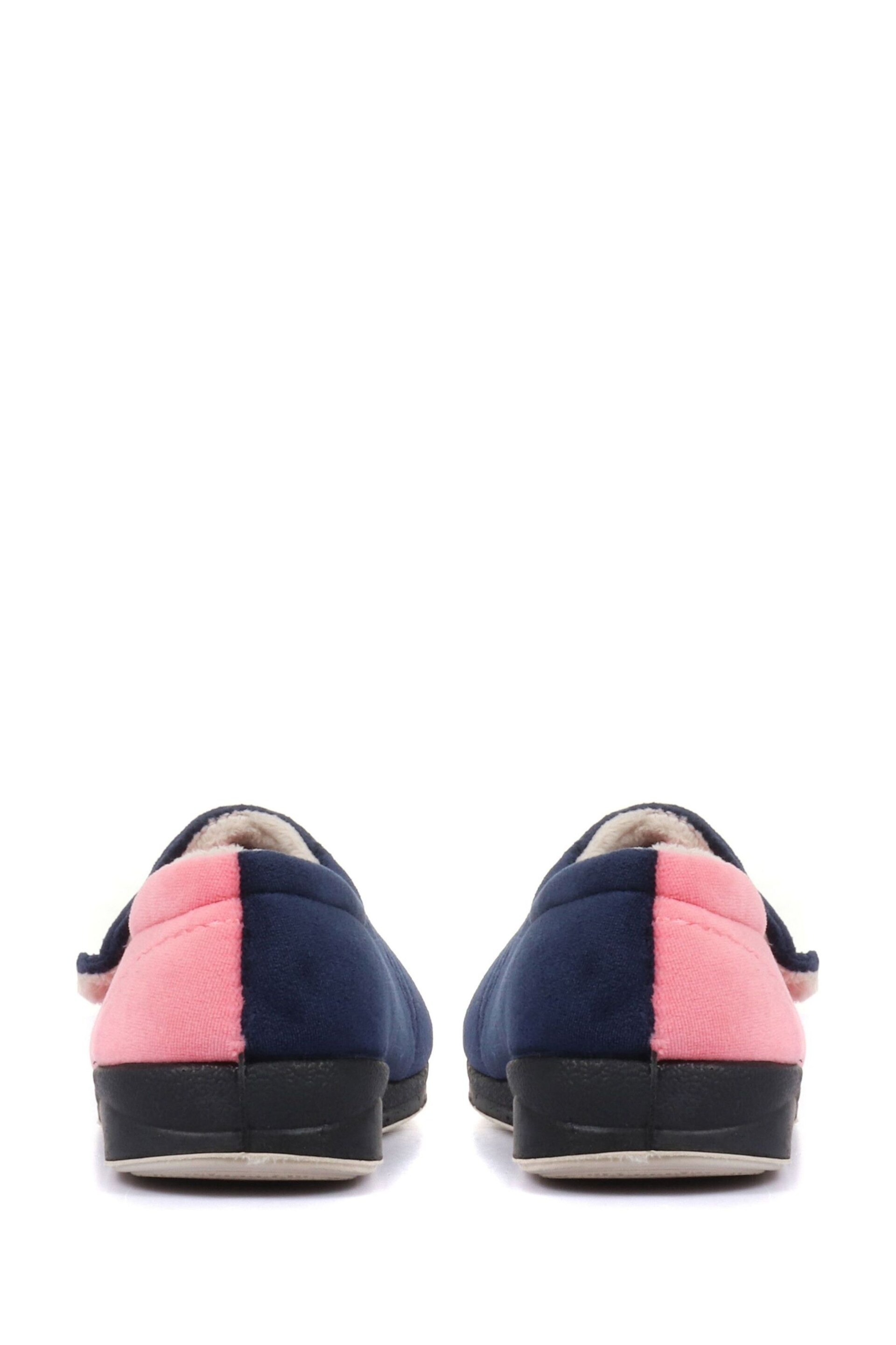 Pavers Pink Ladies Touch Fasten Full Slippers With Permalose Sole - Image 3 of 5