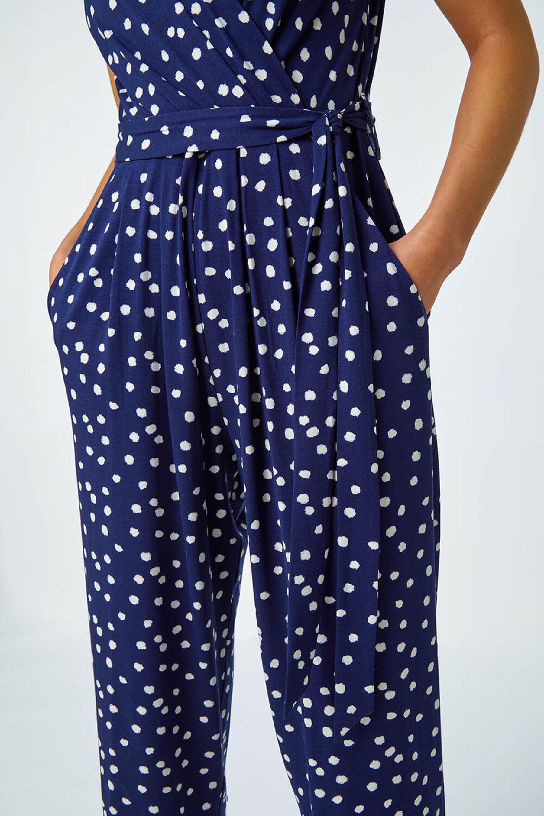Petite polka dot jumpsuit new arrivals