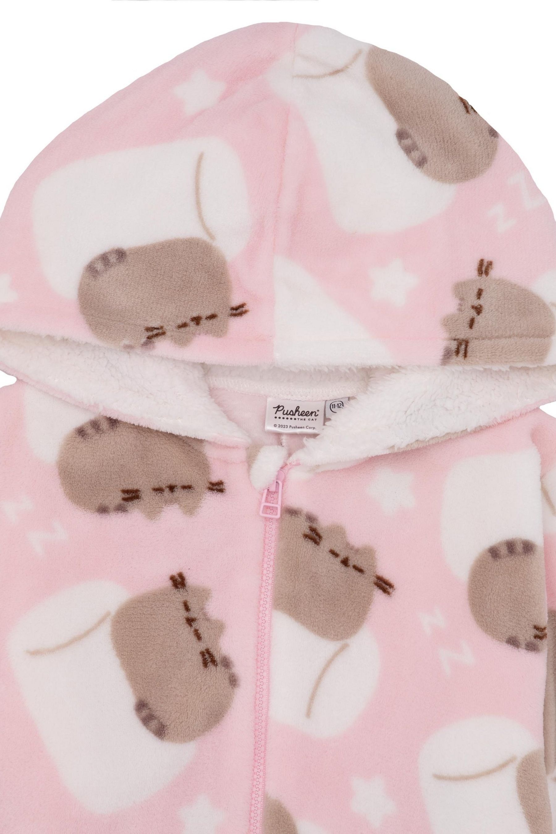Vanilla Underground Pink Pusheen Cat Unisex Kids Fleece All In One