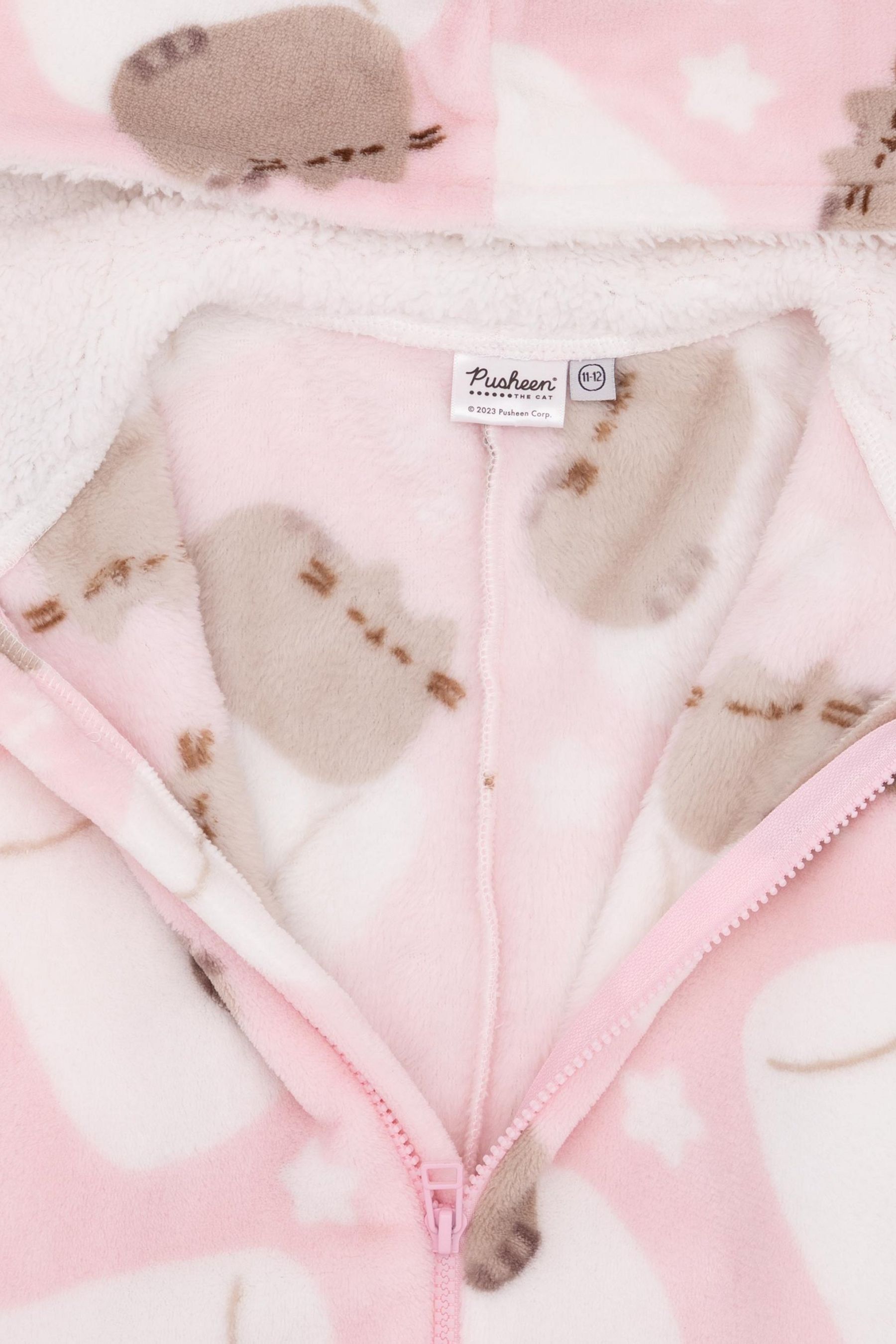Buy Vanilla Underground Pink Pusheen Cat Unisex Kids Fleece All In One from the Next UK online shop