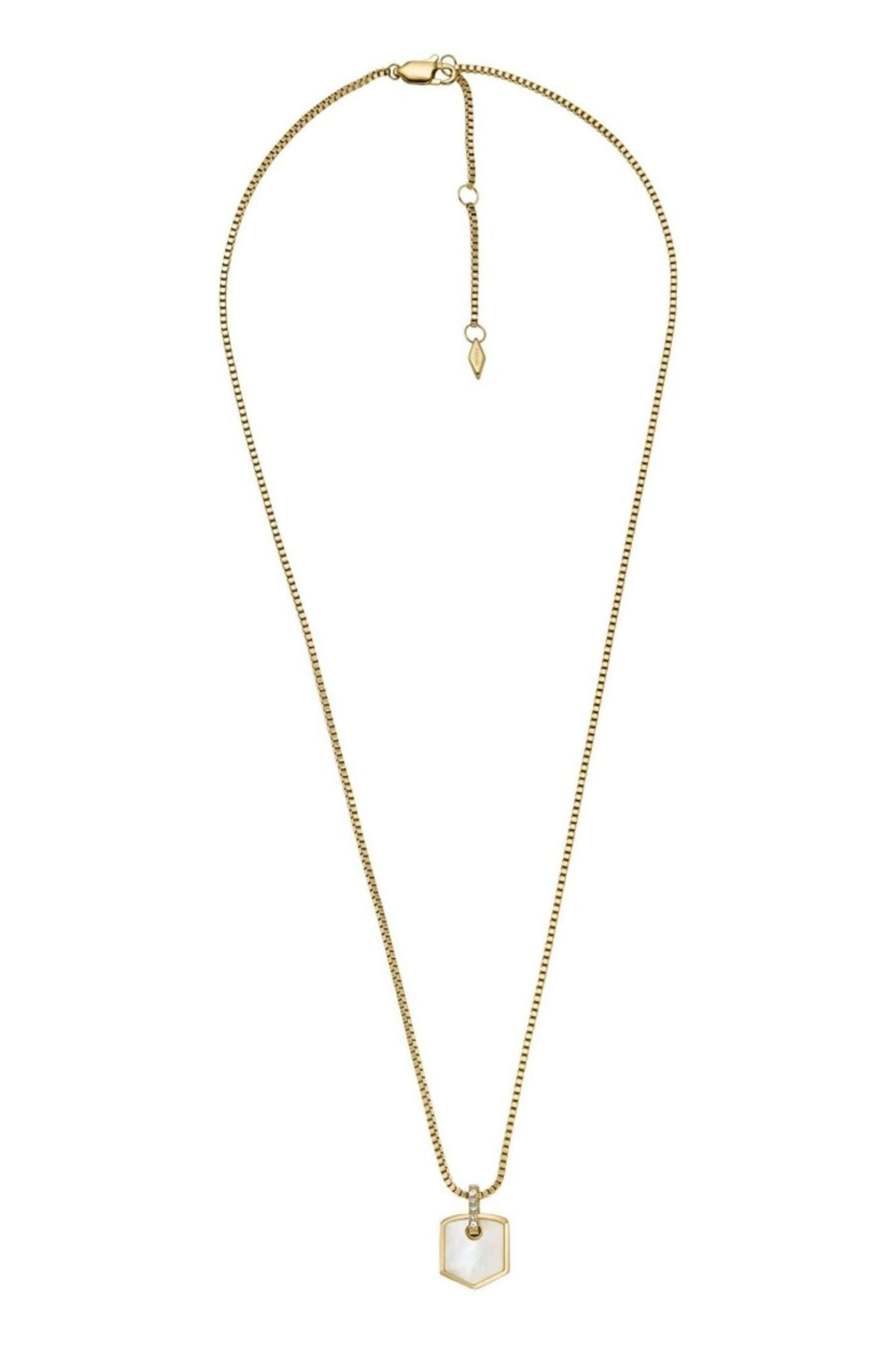 Buy Fossil Ladies Gold Tone Jewellery Necklace from Next Ireland