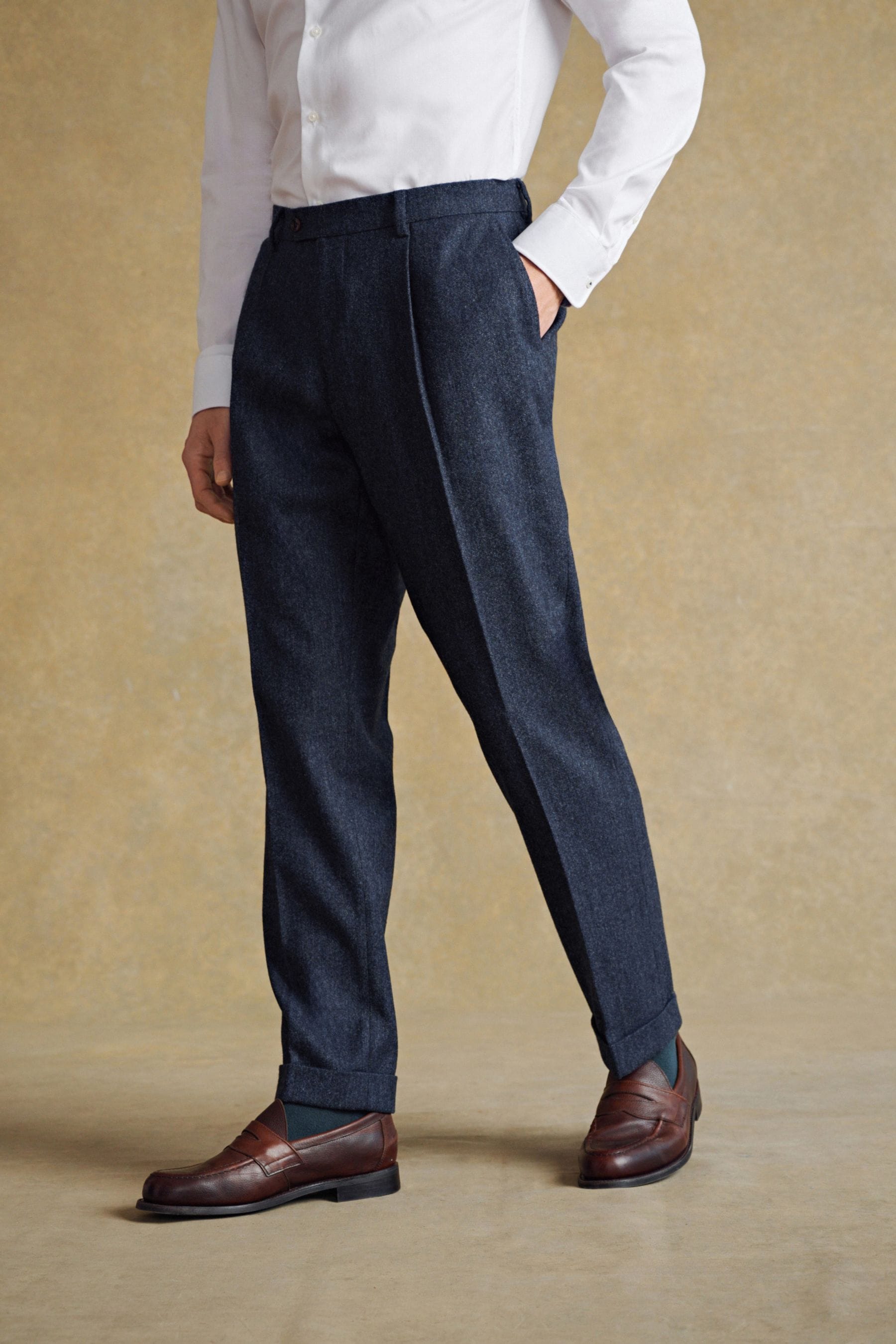 Buy Barbour Blue Donegal Slim Fit Suit Trousers from the Next UK online shop