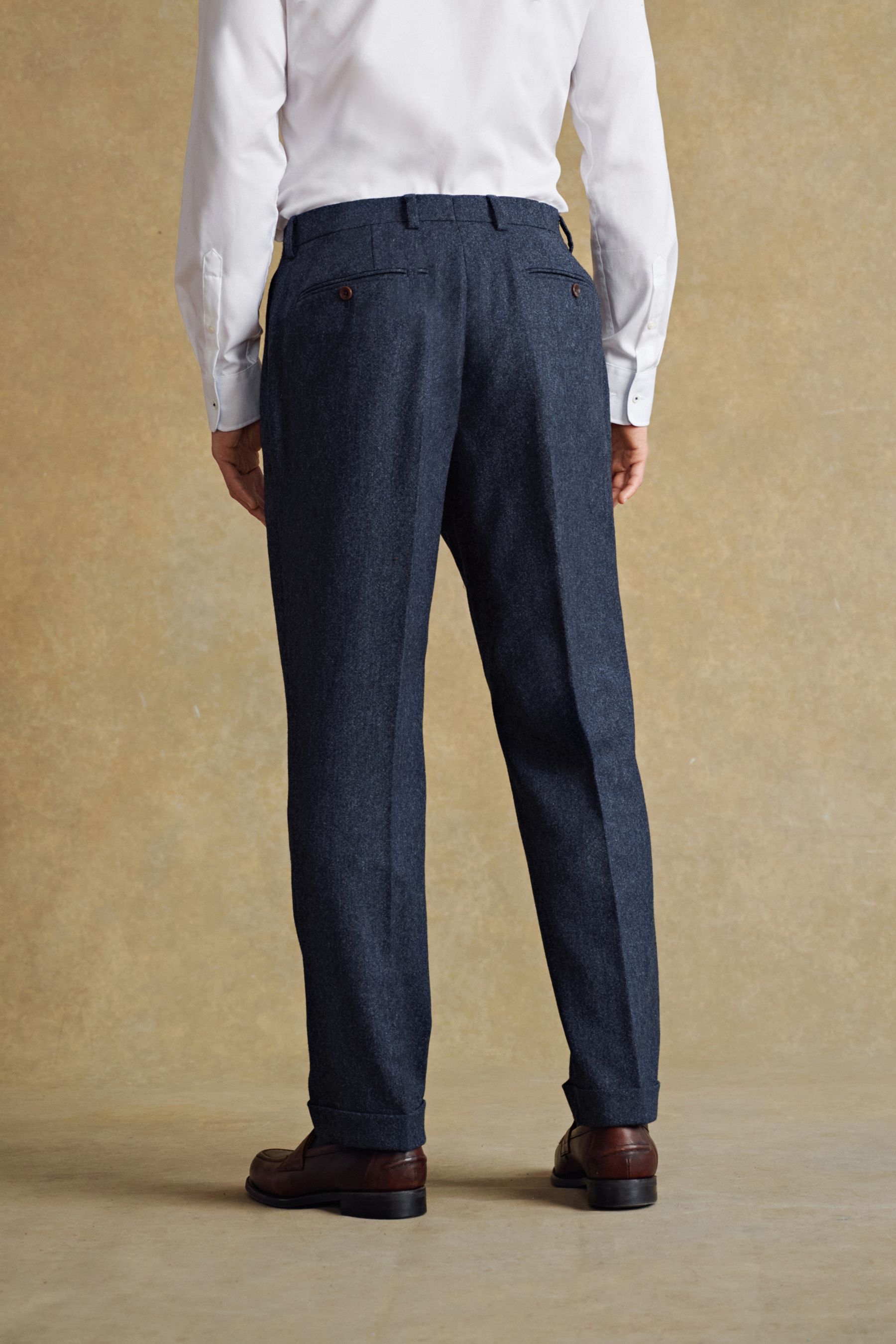 Buy Barbour Blue Donegal Slim Fit Suit Trousers from the Next UK online shop