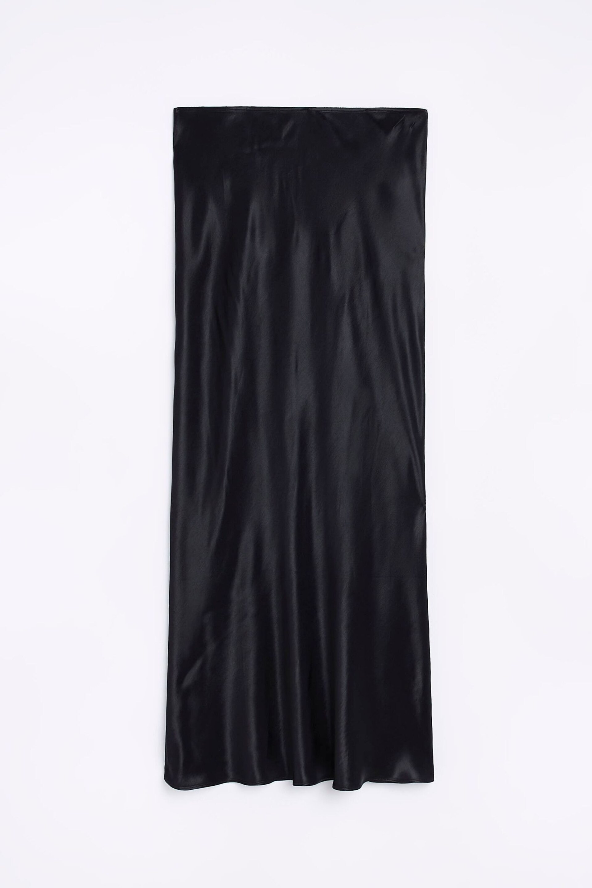 River Island Black Easy Bias Satin Maxi Skirt - Image 5 of 6