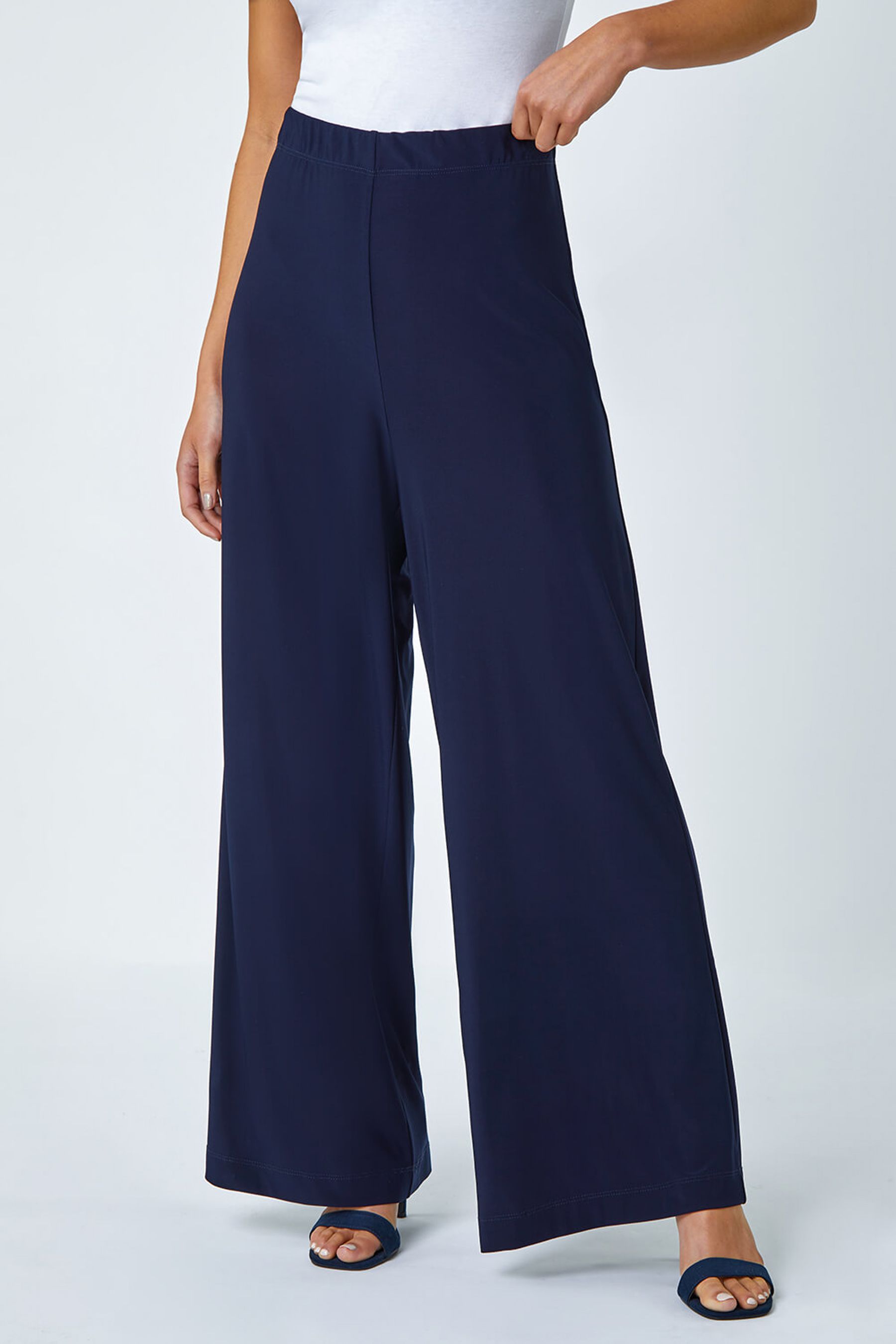 Next petite navy trousers online