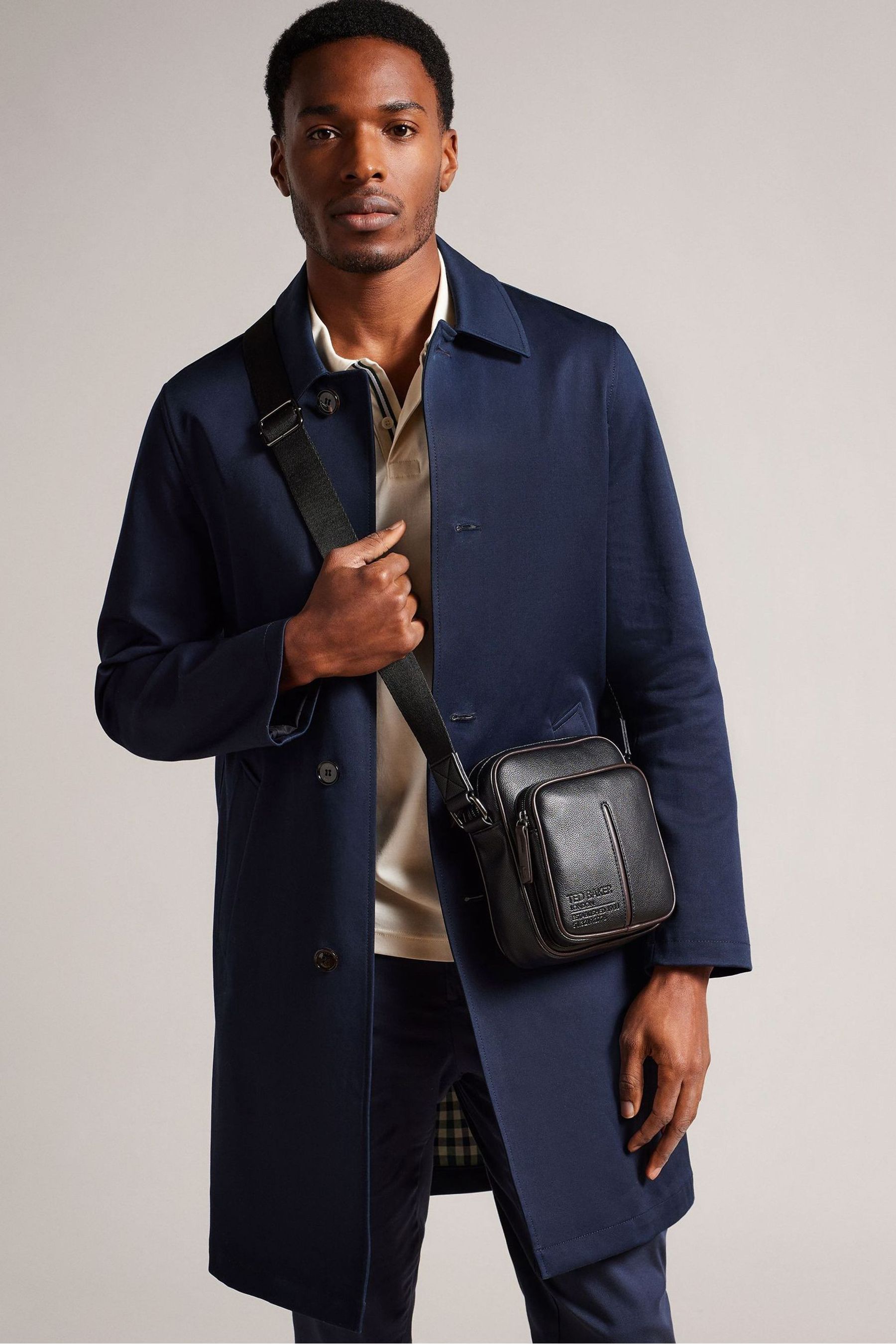 Buy Ted Baker Josher Black Recycled Pu Flight Bag from Next Luxembourg