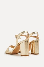 Linzi Gold Skyline Open Back Barely There Block Heels - Image 4 of 5