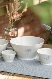 Mary Berry White Garden Agapanthus Large Serving Bowl - Image 1 of 4