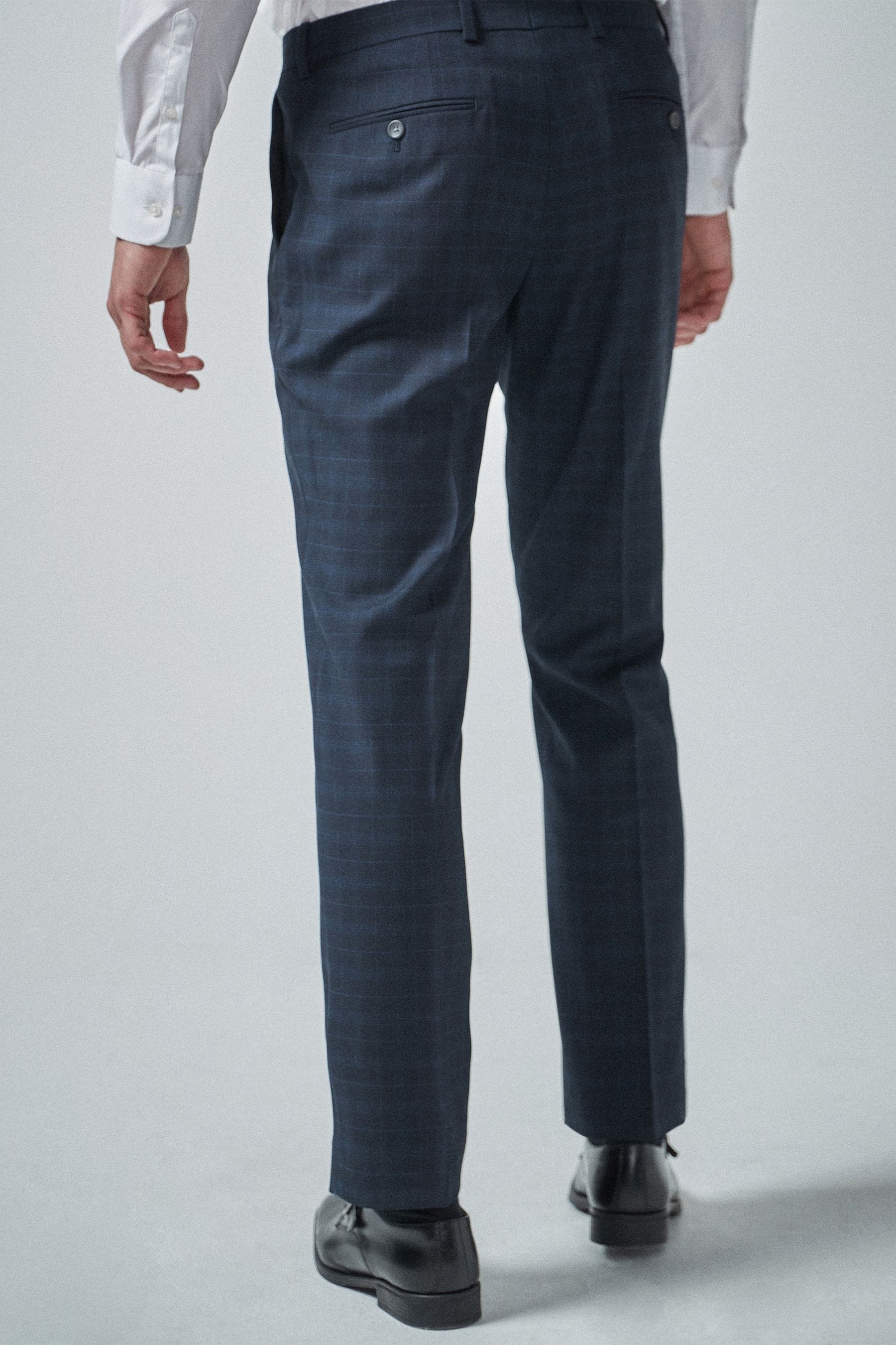 Buy Blue Check Formal Suit Trousers for Men Online at SELECTED  HOMME278312601