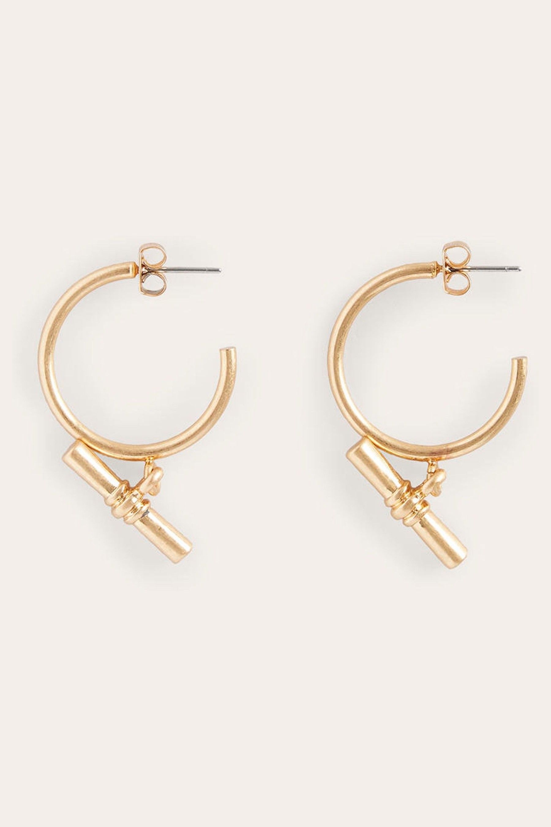 Bar hoop earrings store