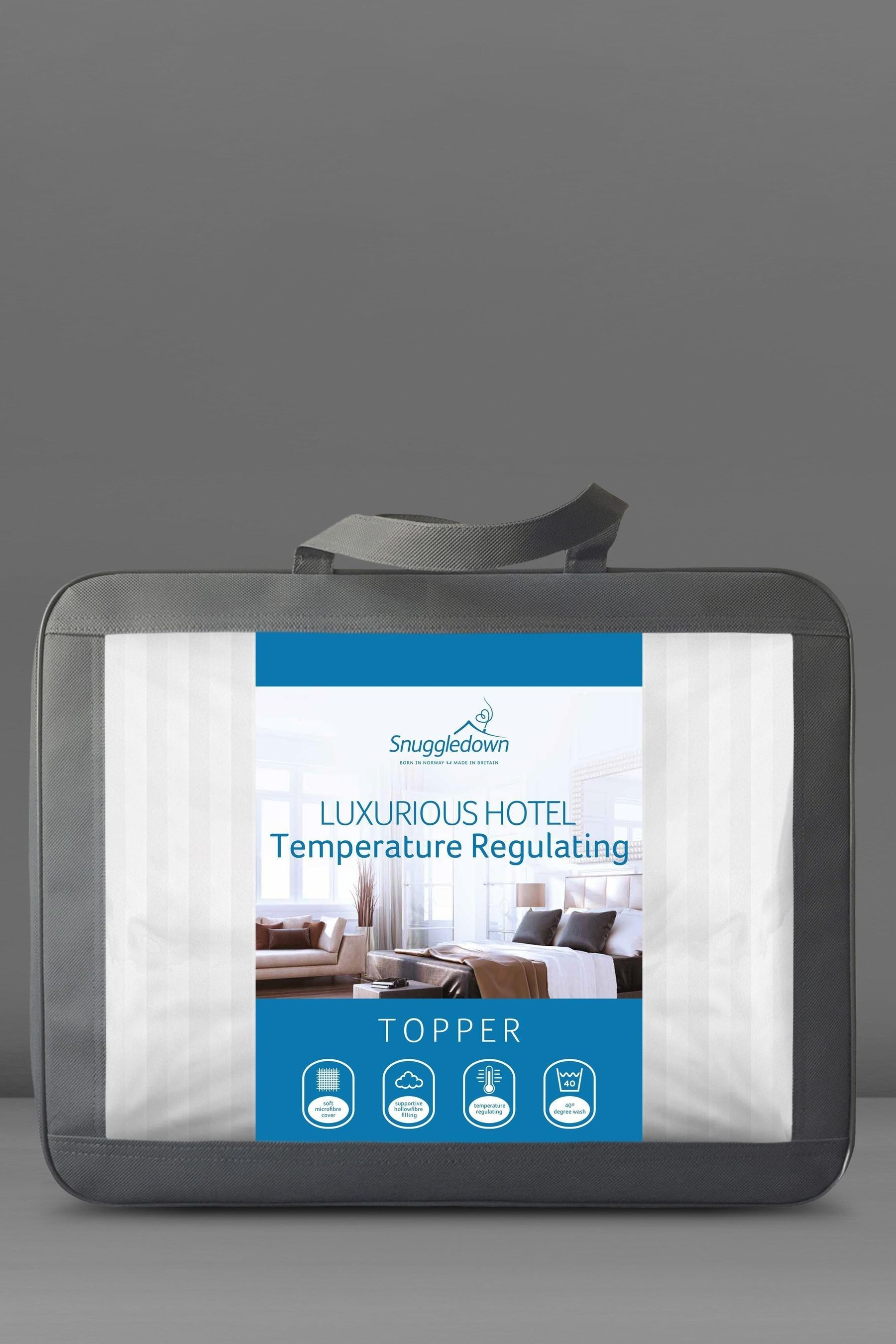 Snuggledown White Luxurious Hotel Temp Control Mattress Topper