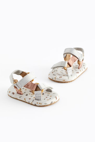 Neutral Print Bright Baby Trekker Sandals (0-24mths)