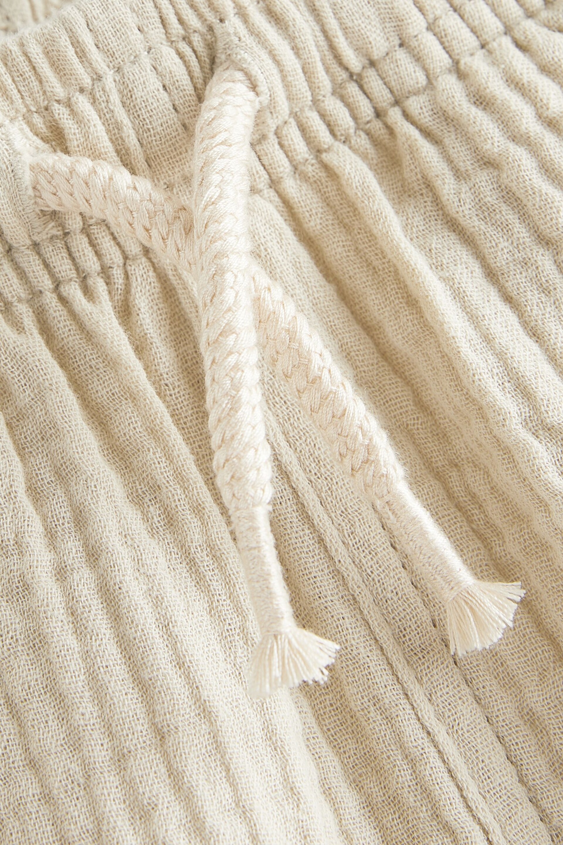 Ecru Cream Soft Textured Cotton Shorts (3mths-7yrs) - Image 5 of 5