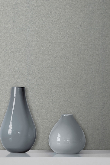 Fine Décor Mid Grey Milano 8 Plain Wallpaper