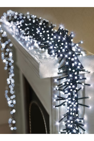 Premier Decorations Ltd White LED Clusters With Timer Christmas Lights