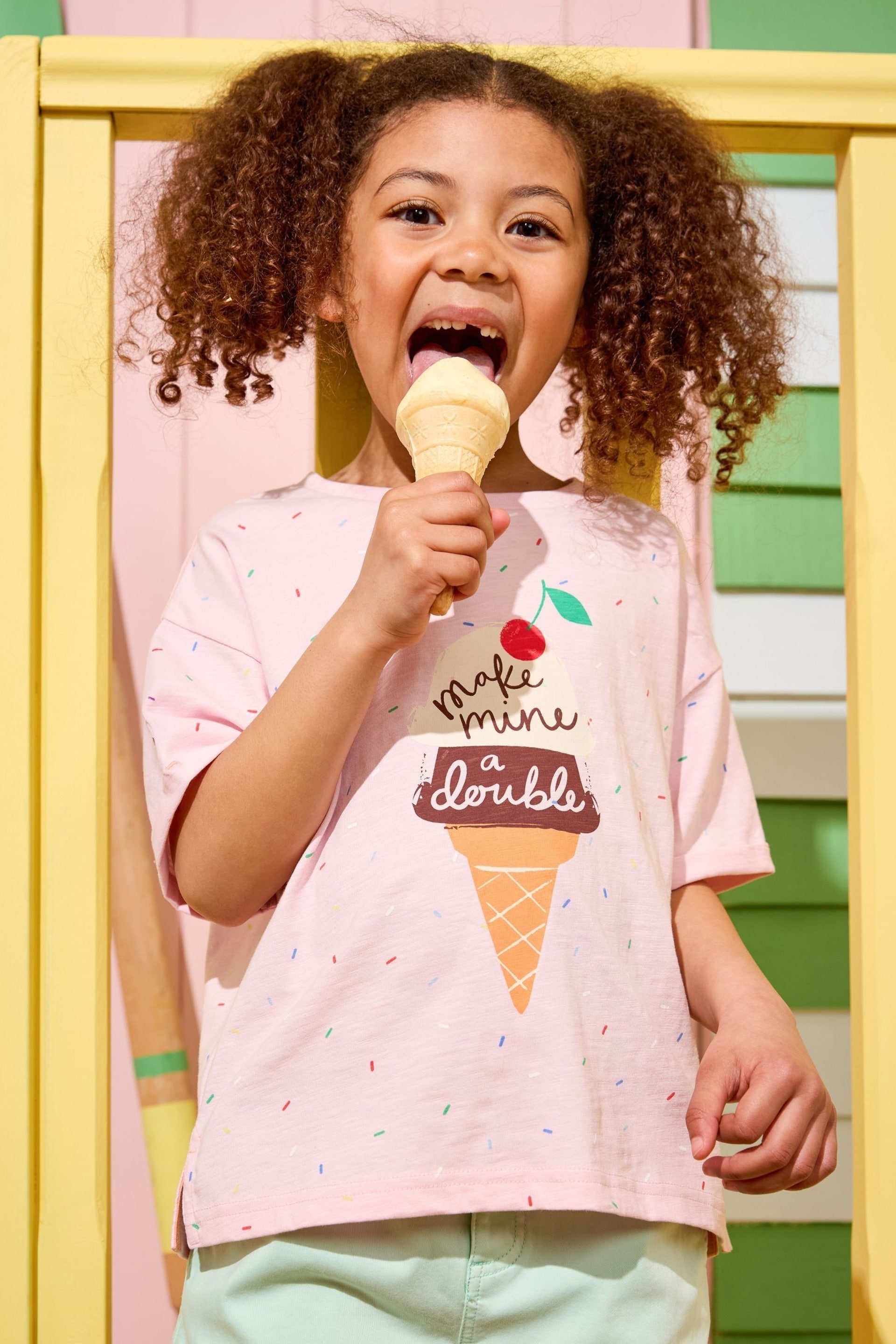 Joules Fun Days Pink Short Sleeve Graphic T-shirt - Image 2 of 7