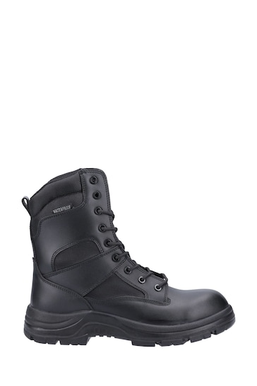 Amblers Safety Black Combat Waterproof Lace-Up Boots