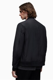 AllSaints Black Withrow Bomber Jacket - Image 2 of 7