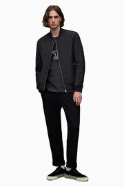 AllSaints Black Withrow Bomber Jacket - Image 3 of 7
