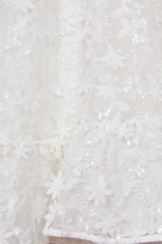 Reiss Ivory Theo Junior Embellished Flared Dress - Image 7 of 7